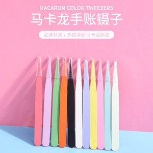 Herramientas para perlas de pegamento, pinzas para arte de uñas y pestañas, mini clips coloridos para agendas, herramientas rectas y curvas para manualidades DIY - Product Image 2