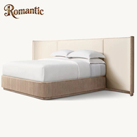RH Neuer Retro-Stil Bettrahmen Kingsize Modern Amerikanisch Retro Eiche Massivholz Weiches Bettgestell Luxusbett