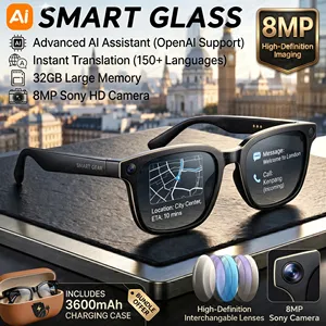 X01 New 8MP 4K HD <b>Camera</b> AI <b>Glasses</b> Men 3600mAh Power Bank 32G Memory 160+ Translation <b>Glasses</b> Waterproof Smart Sunglasses Women - Product Image 1
