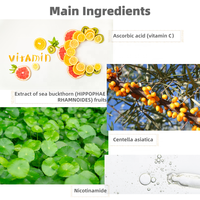 Sérum Éclaircissant Anti-Âge en Gros à Marque Blanche OEM, Vitamine C, Centella, Nicotinamide, 30ml, Soin Visage