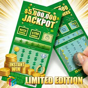 Boleto de Lotería con Impresión Digital a Todo Color, Alta Seguridad, Datos Variables, Tarjeta de Lotería Personalizada con Raspadita - Product Image 2