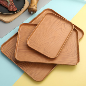 Rechteckiges, nachhaltiges, multifunktionales, dekoratives Serviertablett aus Kunststoff, spülmaschinenfest, für Lebensmittel, Obst, Snacks, Desserts - Product Image 2