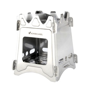 Mini Stufa a <span class=keywords><strong>Legna</strong></span> da Esterno per Campeggio, Cucina, Picnic e Viaggi in Acciaio Inossidabile Quadrata - Product Image 2