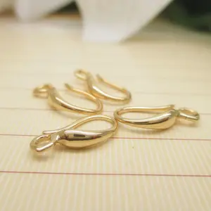 NANA high quality 24k gold filled 14x3mm earring hooks findings for earring