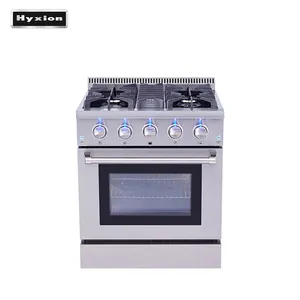 Hyxion Range convection fans stove burner with bakery domestic 6 burner cooker with and grill Gas Oven