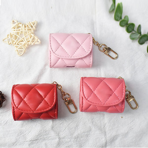 Étui de protection en cuir PU style sac à main pour <span class=keywords><strong>Airpods</strong></span> 1/<span class=keywords><strong>2</strong></span>/<span class=keywords><strong>3</strong></span>/<span class=keywords><strong>Pro</strong></span>/<span class=keywords><strong>Pro</strong></span> <span class=keywords><strong>2</strong></span> avec cordon porte-clés - Product Image 1