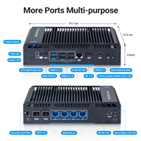 PC Industrial Integrado con Firewall, Intel N150 de Cuatro Núcleos, con 2*10Gbps SFP+, 4x1226 Ethernet, Módulo 4G LTE, Pantallas Duales