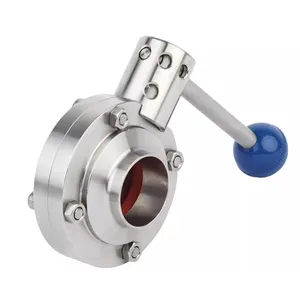 Best price weld connection type sanitary stainless steel welding butterfly valve