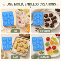 Moule en silicone de qualité alimentaire personnalisé en forme d'os de chien, sans BPA, antiadhésif, pour glaçons, chocolats, bonbons, gâteaux, friandises pour chiens, plateau de cuisson OEM ODM