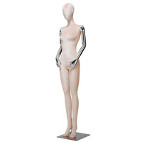 Maniquí Femenino de Cuerpo Completo Personalizado de Lujo, en Terciopelo y Fibra de Vidrio, con Cabeza y Base Metálica, para Exhibición de Ropa