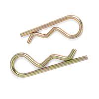 Goupilles à ressort de type R DIN 11024, acier galvanisé, clips de type R, goupille à ressort de type R, goupilles d'attelage de remorque en forme de R, attaches