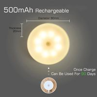 Éclairage de Placard de Cuisine LED à Détecteur de Mouvement Lampe Murale Intelligente Rechargeable USB Veilleuses d'Armoire