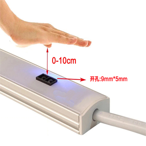 Interruttore a LED per sensore tattile <span class=keywords><strong>3</strong></span>.7-24V 2A modulo sensore a mano per armadio e porta con rilevamento aperto/vicino - Product Image 2