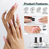 Kit de manucure 2 pièces transfrontalier : Poudre hydratante, Liquide équilibrant anti-déformation, Gel de base sans acide, Gel de construction mat