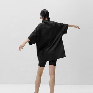 Camiseta de gran tamaño personalizada para mujer, Camiseta de cuello simulado, Camiseta de algodón 180 Gsm - Product Image 5