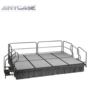 6082-T6 Escaliers de scène réglables Aludeck StageDeck en aluminium <span class=keywords><strong>du</strong></span> <span class=keywords><strong>sud</strong></span> pour la croisade à louer - Product Image 1