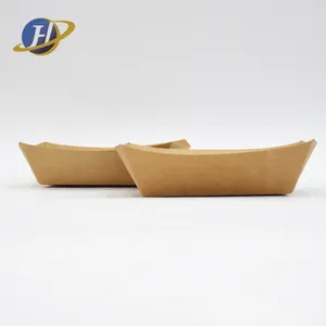 Vietnam 2.5lb scatola per barca di carta kraft con rivestimento interno personalizzato una volta impermeabile e resistente all'olio
