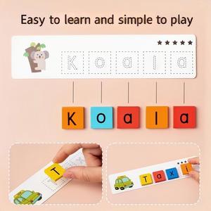 Divertido Juego de Palabras de Madera, Juguete Educativo, Certificado EN71 CPC, para Niños de 2 a 6 Años, Ayuda Didáctica, 26 Letras Mayúsculas/Minúsculas en Inglés - Product Image 2