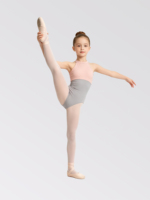 Justaucorps de danse en velours menthe doux et extensible avec jolies fleurs et large ruban de satin