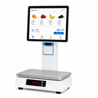 Caisse enregistreuse, terminal de point de vente, système tout-en-un, Android, écran unique 14,1 pouces tactile, Intel I5 1366x768, balance intégrée