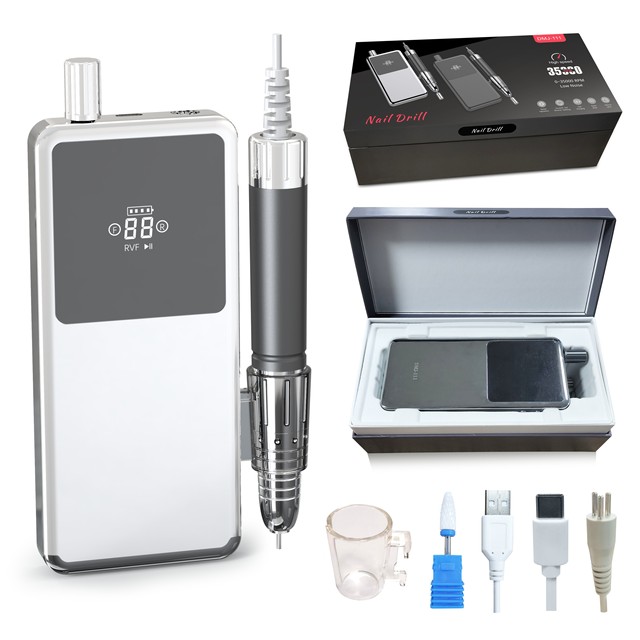 DMJ-111brushless Motor ElectricNail Polisher 35000 Rpm Nail Salon Professional Nail Drill Machine Cordless Portable Rechargeable