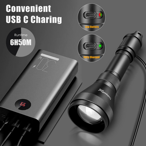 Đèn pin hồng ngoại Laser VCSEL tầm nhìn ban đêm UniqueFire UF-H5 50mm PMMA, sạc USB-C, pin 21700, có chức năng zoom và điều chỉnh độ sáng, dùng cho săn bắn - Product Image 3