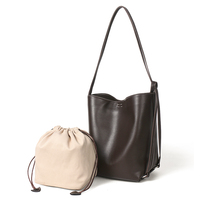 Sac à bandoulière simple en cuir PU style vintage français, grand sac fourre-tout spacieux pour femme – Prix usine