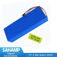 Paket Baterai Solid State Khusus untuk Skuter/Ebike 72V 20Ah-45Ah dengan 1000 Siklus dan Operasi -20-45