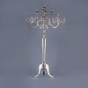 Grand candélabre en métal sans flamme, fait main, écologique, pour usage domestique, support de 25 bougies, centre de table, mariage, Noël - Product Image 1