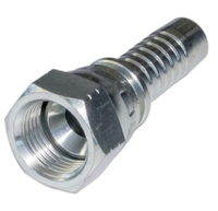Raccord de tuyau hydraulique femelle JIC 26712-10-10 en acier au carbone moulé, connecteur de tuyau plaqué zinc, raccords hydrauliques