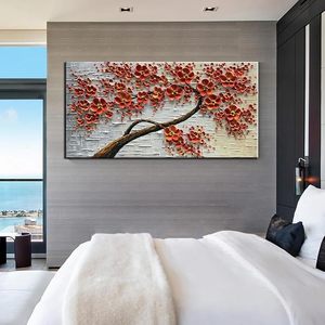 Large 3D Textured <b>Framed</b> Abstract Floral Oil Painting ,Wall Art for Living Room,hand painted <b>Canvas</b> Wall Art, Bedroom Wall Art D - Product Image 5