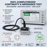 Câble de raccordement 28AWG 9 conducteurs Mini DIN mâle, connecteur MD9, isolé PVC PBT, cuivre nu pour équipement électronique