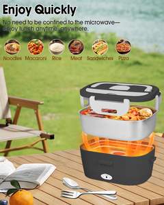 Lonchera Eléctrica de Acero Inoxidable con Bolsa de Transporte, para Calentar Alimentos en Casa y en el Auto, Gran Venta - Product Image 3