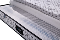 Matelas hybride de massage double, queen et king size, compressé et roulé, avec ressorts ensachés 5 zones et mousse à mémoire de forme