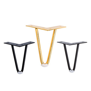 Pieds de meubles en acier Boxuanya, acier laminé à froid, style moderne simple, noir et or, en forme de V, pour canapé, lit, meuble TV, table de chevet - Product Image 3