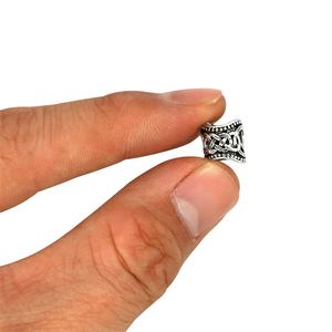 Ruyan 24 pièces/ensemble <span class=keywords><strong>Viking</strong></span> Rune cheveux tresse redoute Dreadlock <span class=keywords><strong>barbe</strong></span> perles anneaux Tubes pour hommes femmes cheveux accessoires - Product Image 5