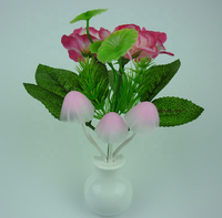Lampu Malam Led, Lampu Malam Sensor Plum Lima Daun Romantis Led Bunga, Lampu Induksi untuk Dalam Ruangan