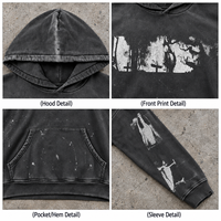 Sweat à capuche graphique vintage pour homme, coupe oversize, streetwear, marque privée, fabricant OEM