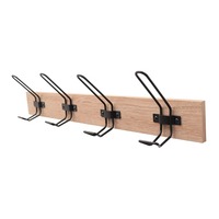 Porte-manteau mural moderne en MDF et fer, design personnalisé, robuste, pour vêtements et serviettes, logo personnalisé accepté