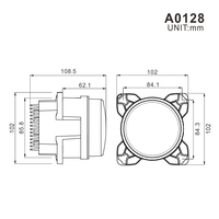 Homologation ECE R112 R7, phare LED 90 mm pour Fendt 922 924 927 Série 18W, phare LED à faisceau bas