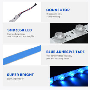 SMD Edgelit <b>led</b> bar with Asymmetric Lens RGB <b>LED</b> Bar Aluminum Board 25mm Solid Base Metal Core PCB Board For Linear Light Box - Product Image 6