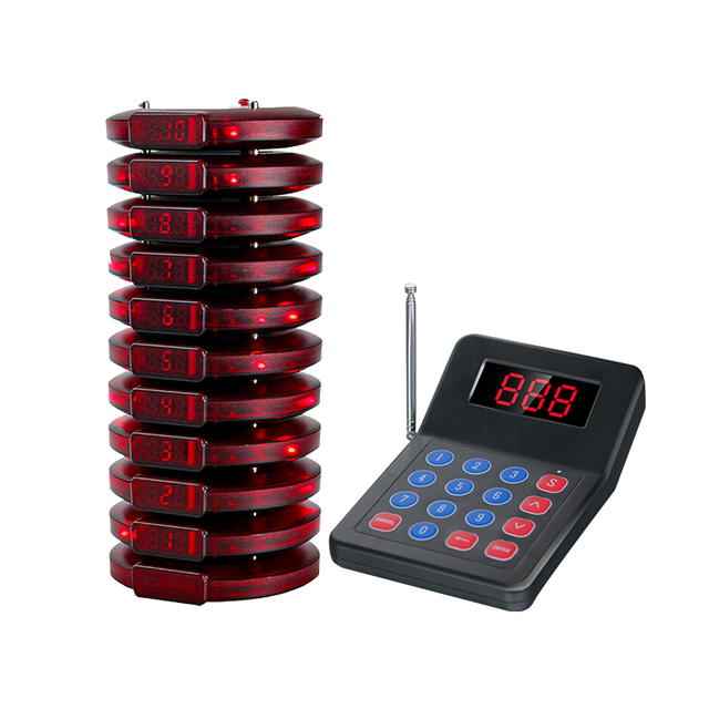 Restaurant Calling Wireless Paging Coaster Beeper Waiter Service Vibrating Queuing Waterproof Queue Pager System