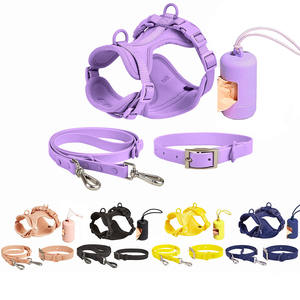 Conjunto de arnés y correa para perro, impermeable, nailon, PVC - Product Image 1