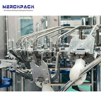 Machine de remplissage et de bouchage automatique de bouteilles en verre PET 330 ml 500 ml 1,5 L pour eau minérale/jus, ligne de production d'étiquetage haute précision