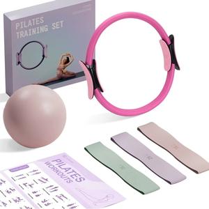 Kit Pilates per Principianti all'Ingrosso per Esercizi Yoga, Stampa Logo Personalizzata, Eco-Friendly, Anello Yoga Fitness, Mini Palla, Bande Elastiche in Tessuto per Glutei - Product Image 2