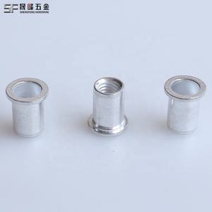 M3-M12 Aluminium-Nietmutter <span class=keywords><strong>3</strong></span>/8 Zoll 6-32 8-32 10-24 1/4 5/16 Flachkopf Glatte Runde Nietmutter mit Offenem Ende - Product Image 2