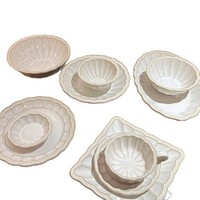 Nouvelle série Yunbei de la marque JADE, assiette à dîner en porcelaine moderne réutilisable et écologique, ensemble de bols multi-usages