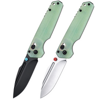 Couteau pliant D2 avec manche G10, couteau de poche pour la survie en plein air, avec emplacement pour le pouce, couteau EDC pour le camping et les usages multiples