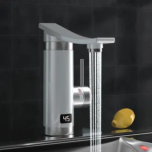 Mini torneira elétrica para banheiro e cozinha, torneira portátil inteligente, quente e fria, uso duplo, sem tanque, novo, 2021