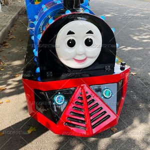 รถไฟเด็กเล่นพร้อมตู้โดยสารเหล็กสีสันสดใส 4 ตู้ มอเตอร์ 5 กิโลวัตต์ สำหรับความสนุกสนานและความผจญภัยในครอบครัว ที่สวนสนุกเชิงพาณิชย์ - Product Image 5
